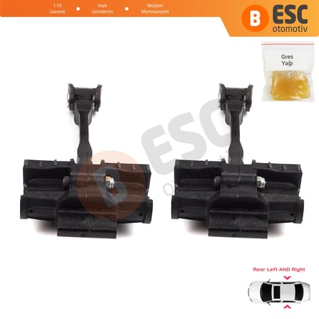 VW Polo MK5 6R 6C 60 61 2009-2017 4/5 Kapı 6R4839249C İçin 2 EA Arka Sağ ve Sol Kapı Gergi Yayı 