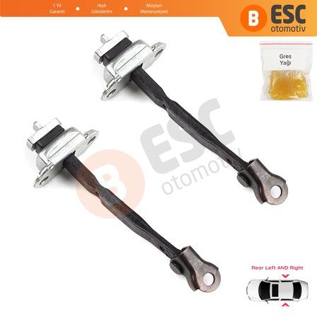 Toyota Camry MK6 V4 XV40 2006-2012 6863033070 İçin 2 EA Arka Sağ ve Sol Kapı Gergi Yayı