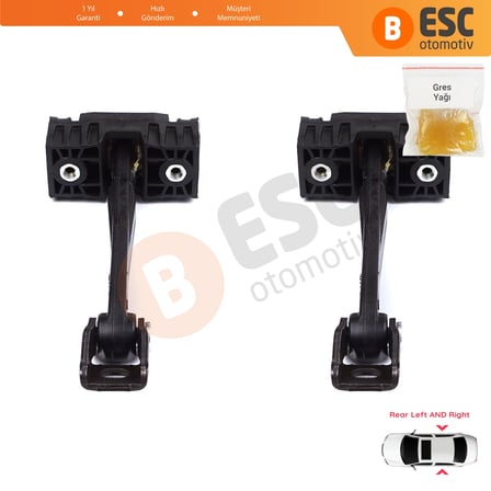 BMW 1 Serisi F20 F20N 2011-2019 5-Kapı 51227446727 İçin 2 EA Arka Sağ ve Sol Kapı Gergi Yayı