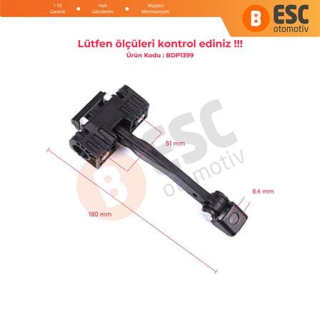 BMW 1 Serisi F20 F20N 2011-2019 5-Kapı 51227446727 İçin 2 EA Arka Sağ ve Sol Kapı Gergi Yayı