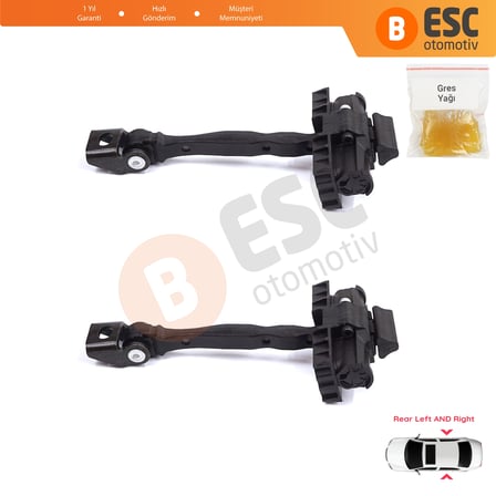Skoda Octavia MK3 III A7 5E 5E3 5E5 2012-2021 5E0839249 İçin 2 EA Arka Sağ ve Sol Kapı Gergi Yayı