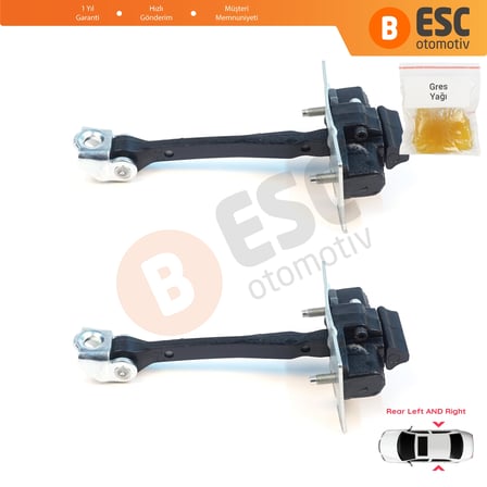 Citroen C-Elysee Peugeot 301 2012-On 9675207680 İçin 2 EA Arka Sağ ve Sol Kapı Gergi Yayı