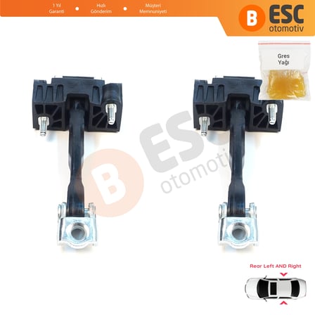 Volvo S40 MK2 544 V50 545 C30 533 31217751 İçin 2 EA Arka Sağ ve Sol Kapı Gergi Yayı