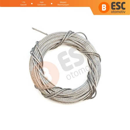 Araç Cam Kriko Tamiri için 7x7 Çelik Tel Halat Tamir Kablosu Çap: 1.7 mm Uzunluk: 10 metre