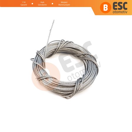 Araç Cam Kriko Tamiri için 7x7 Çelik Tel Halat Tamir Kablosu Çap: 1.7 mm Uzunluk: 10 metre