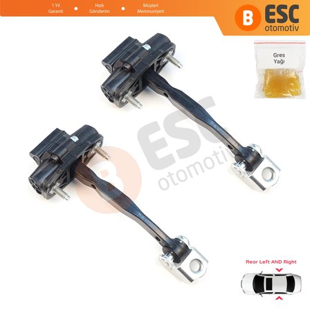 Ford Ranger MK3 TKE P375 PX 2N 2G 2P 2011-2023 Avrupa 5339618 İçin 2 Adet Arka Kapı Gergisi