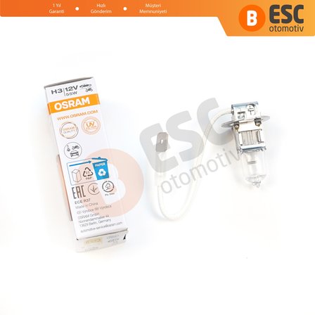Sis Lambası Römork Arazi Aracı Farı İçin OSRAM ORIGINAL 64151 H3 12V 55W PK22s H3 Halojen Ampul