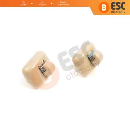 Audi A1 A3 A4 B7 B8 B9 A5 A6 C6 Q2 Q3 Q5 TT Seat Exeo İçin 2X Güneşlik Tutucu Ayak Klipsi Bej Renk