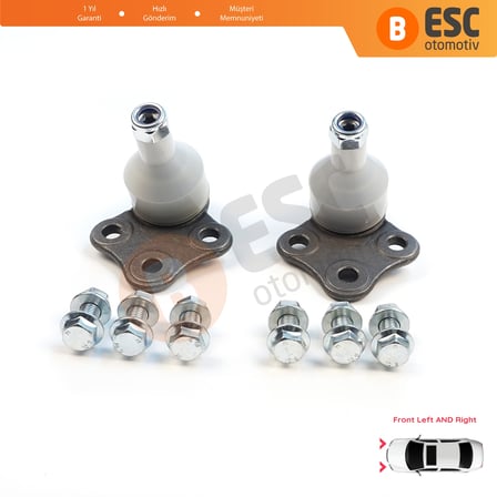 Renault Dacia Duster MK1 HS 2010-2018 401602308R İçin 2 Adet Ön Alt Tabla Salıncak Rotili Sağ ve Sol