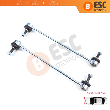 Renault Laguna MK3 Mazda 3 5 Volvo S40 2 V50 C70 2 V40 3M513B438AB için 2 Adet Ön Aks Z Rot