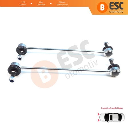 Renault Laguna MK3 Mazda 3 5 Volvo S40 2 V50 C70 2 V40 3M513B438AB için 2 Adet Ön Aks Z Rot