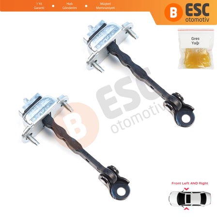 Subaru Impreza MK3 4 WRX Exiga Forester 3 SH XV Crosstrek GP 61124FJ000 için 2 Adet Ön Kapı Gergisi