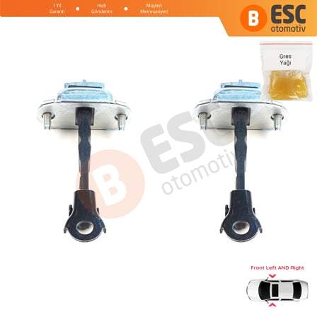 Subaru Impreza MK5 GK GT XV Crosstrek MK2 GT G24 61124FL001 için 2 Adet Ön Kapı Gergisi