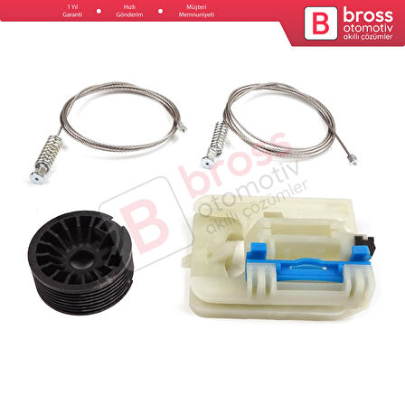 Fiat Egea Tipo MK2 356 357 2015-On 4/5 Kapı İçin Elektrikli Sol Arka Kapı Cam Kriko Tamir Seti