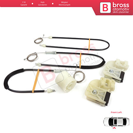 VW Transporter T5 T6 Caravelle Multivan 2003-2024 7H0837753 İçin Ön Sol Kapı Cam Kriko Tamir Seti