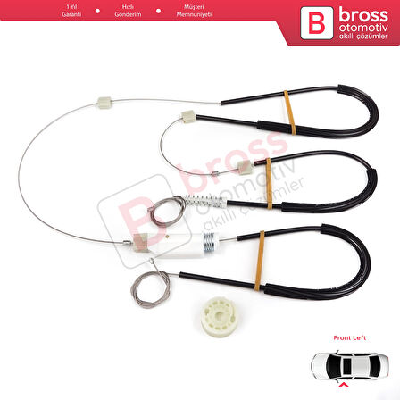 VW CC Passat CC 357 358 2008-2017 4-Kapı 3C8837461 İçin Ön Sol Kapı Cam Kriko Tamir Seti