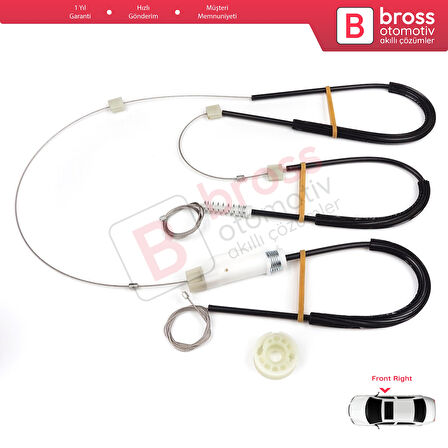 VW CC Passat CC 357 358 2008-2017 4-Kapı  3C8837462 İçin Ön Sağ Kapı Cam Kriko Tamir Seti