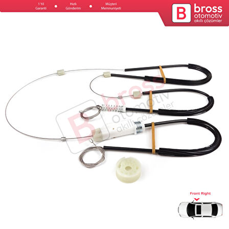 VW CC Passat CC 357 358 2008-2017 4-Kapı  3C8837462 İçin Ön Sağ Kapı Cam Kriko Tamir Seti