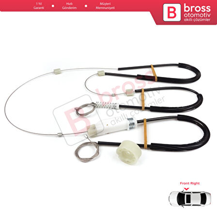 VW CC Passat CC 357 358 2008-2017 4-Kapı  3C8837462 İçin Ön Sağ Kapı Cam Kriko Tamir Seti