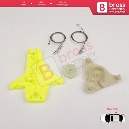 VW Passat B6 3C2 3C5 B7 362 365 2010-2015 4/5 Kapı 3C4839756 İçin Arka Sağ Kapı Cam Tamir Seti	