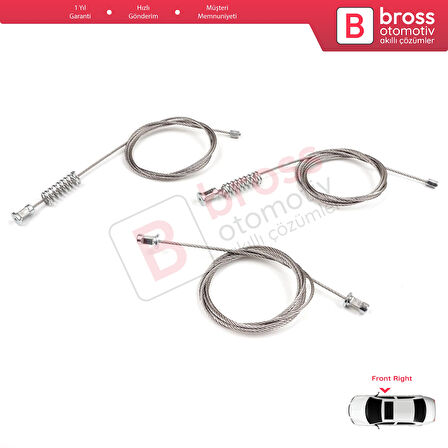 VW Golf MK8 CD1 DA1 CG5 DB5 2019-2024 5-Door 5H0837402E İçin Ön Sağ Kapı Cam Kriko Tamir Seti