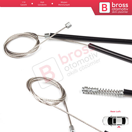 Land Rover Range Rover Sport MK2 L494 2013-2022 LR078871 İçin Arka Sol Kapı Cam Kriko Tamir Seti	