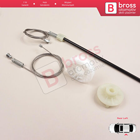 BMW X3 MK2 F25 2010-2014 Makyajsız Kasa 51357267103 İçin Arka Sol Kapı Cam Kriko Tamir Seti