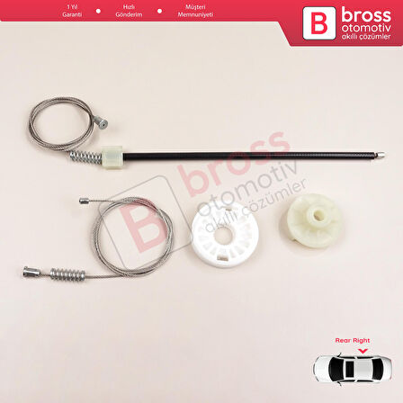 BMW X3 MK2 F25 2010-2014 Makyajsız Kasa 51357267104 İçin Arka Sağ Kapı Cam Kriko Tamir Seti