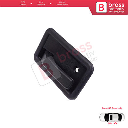 Renault 19 Phase 2 1992-2000 Clio MK1 1990-1999 İçin Ön veya Arka Sol Kapı İç Açma Kolu Siyah