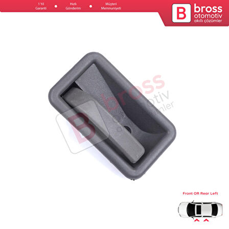 Renault 19 Phase 2 1992-2000 Clio MK1 1990-1999 İçin Ön veya Arka Sol Kapı İç Açma Kolu Gri