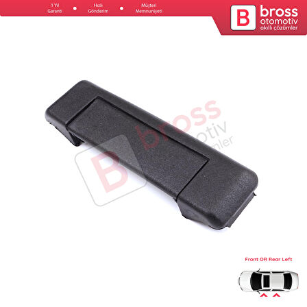 Renault 19 Super 5 Express Rapid Extra 7700793252 İçin Sol Ön veya Arka Kapı Dış Açma Kolu Siyah