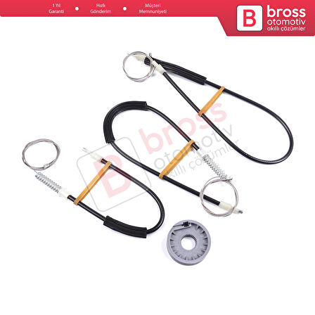 Mitsubishi Colt CZC Cabriolet RG 2006-2009 98031403 İçin Sol Kapı Cam Kriko Tamir Seti