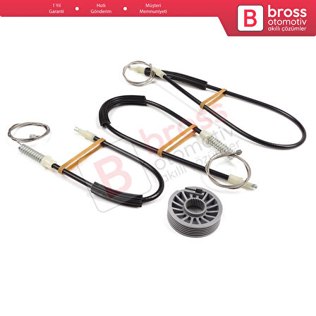 Mitsubishi Colt CZC Cabriolet RG 2006-2009 98031403 İçin Sol Kapı Cam Kriko Tamir Seti