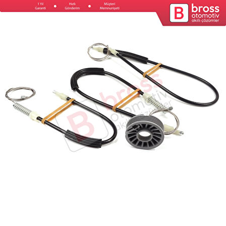 Mitsubishi Colt CZC Cabriolet RG 2006-2009 98031403 İçin Sol Kapı Cam Kriko Tamir Seti