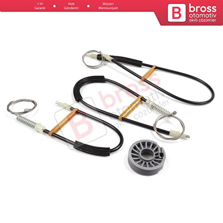 Mitsubishi Colt CZC Cabriolet RG 2006-2009 98031402 İçin Sağ Kapı Cam Kriko Tamir Seti