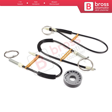 Mitsubishi Colt CZC Cabriolet RG 2006-2009 98031402 İçin Sağ Kapı Cam Kriko Tamir Seti