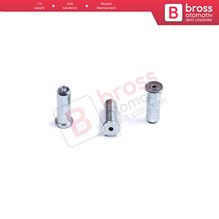 BCR035 Cam Kriko Kablo Halat Uç Pimi Tutma Perçini 6.5x15/1.7 mm 100 Adet