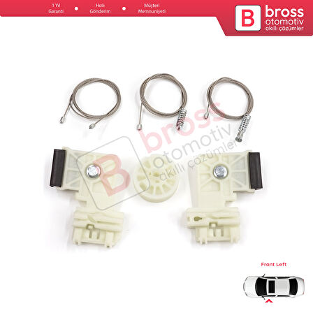 Hyundai Elantra MD Sonata YF 2010-2016 4-Kapı Sedan 82471-3Y010 için Ön Sol Cam Kriko Tamir Seti