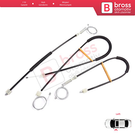 Ford F-Max Truck H625 2018-On 910649101 için Sol Kapı Cam Kriko Tamir Seti