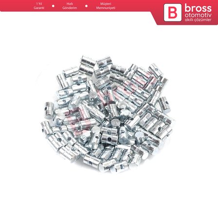 BCR036 100 Adet İç Dış Kapı Kolu Bagaj Kilit Mandal Açma Tel Halat Ucu 6x10 mm Delik Çapı: 2.2 mm