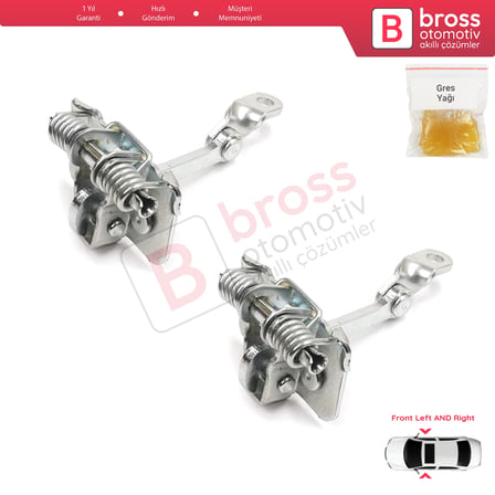 Peugeot 206 206+ HB CC SW 9181C8  İçin 2 EA Ön Sağ ve Sol Kapı Gergi Yayı