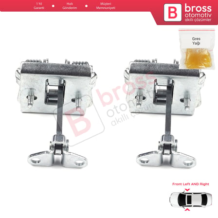 Peugeot Partner Citroen Berlingo 1996-2008 9181G4 İçin 2 EA Ön Sağ ve Sol Kapı Gergi Yayı 