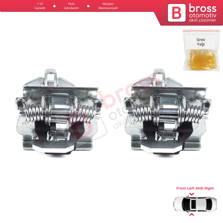 Peugeot Partner Citroen Berlingo 1996-2008 9181G4 İçin 2 EA Ön Sağ ve Sol Kapı Gergi Yayı 