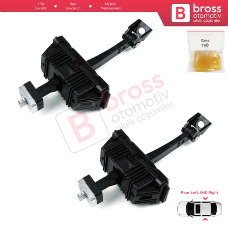 BMW 5 E60 E61 2001-2010 4/5 Kapı 51227176805 İçin 2 EA Arka Sağ ve Sol Kapı Gergi Yayı