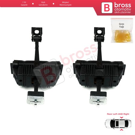 BMW 5 E60 E61 2001-2010 4/5 Kapı 51227176805 İçin 2 EA Arka Sağ ve Sol Kapı Gergi Yayı