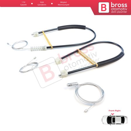 BMW 3 Serisi F30 F31 F35 F80 M3 2012-2019 51337281886 İçin Ön Sağ Cam Kriko Tamir Seti