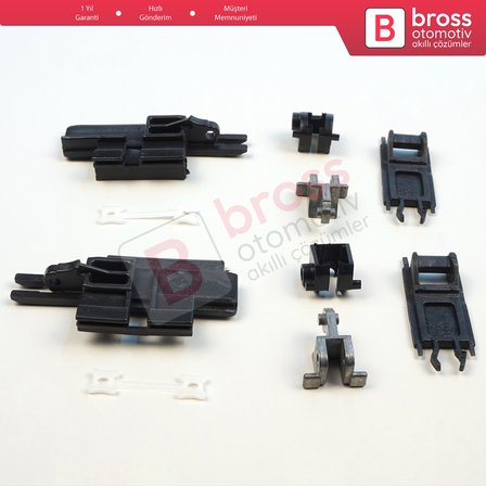 BMW 5 E39 1996-2003 X5 E53 İçin 10 Parça Sunroof Sürgülü Tavan Kılavuz Rayı Kaldırma Kolu Tamir Seti