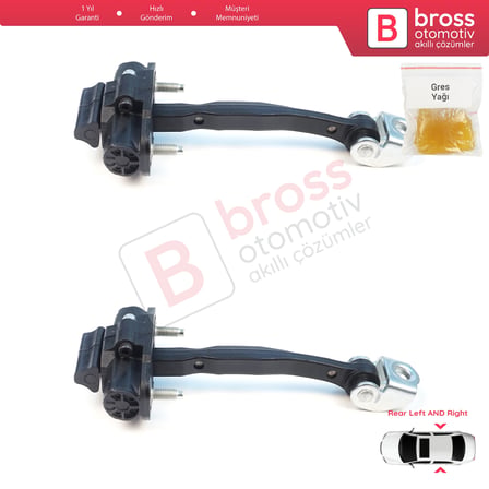 Ford Ranger MK3 TKE P375 PX 2N 2G 2P 2011-2023 Avrupa 5339618 İçin 2 Adet Arka Kapı Gergisi