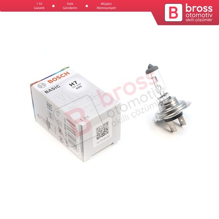 Kısa Uzun Far Sis Lambası için BOSCH BASIC 1 987 302 804 H7 12V 55W PX26d Halojen H7 Far Ampulü