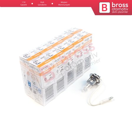 Sis Lambası Römork Arazi Aracı Farı İçin 10 Adet OSRAM ORIGINAL 64151 12V 55W PK22s H3 Halojen Ampul